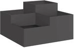 vidaXL Gartenblumentopf Schwarz 100 x 100 x 48 cm Stahl 865848