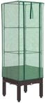 vidaXL Hochbeet mit Gew&auml;chshaus-Aufsatz Rattan-Optik 40x40x140 cm 2163944