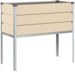 vidaXL Pflanzk&uuml;bel Elfenbein 100 x 45 x 90 cm Verzinkter Stahl 42018126