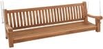 DELUKE Schaukelbank MUVER Holz Teak 200x70x62cm H&auml;ngebank Gartenschaukel Zum