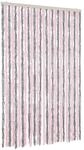 vidaXL Fliegenvorhang Silbergrau und Rosa 118x220 cm Chenille 4004886