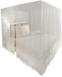 vidaXL Moskitonetz Bett Zwei St&uuml;ck Quadratisches Set 3 &Ouml;ffnungen 50264