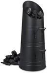 Relaxdays Kohlensch&uuml;tte Schmiedeeisen Schwarz Beidh&auml;ndig Abgeschr&auml;gt 12, 56 cm x