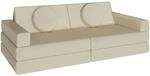 Tectake Spielsofa Lilly 8 Teilig Flexible Anordnung Dicke Polsterung 60 x 120 x 45