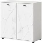 Inn.Furn Kommode in Wei&szlig; Marmor 86 x 88 cm Marble