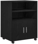 vidaXL Schrank mit Regal Schwarz Eichen-Optik 60 x 48 x 74,5 cm 869242