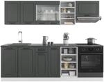 Vicco R-Line K&uuml;chenzeile Anthrazit Landhaus/Wei&szlig; 240 cm ohne Arbeitsplatte...
