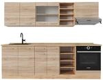 Vicco R-Line K&uuml;chenzeile Sonoma/Goldkraft Eiche 240 cm ohne Arbeitsplatte ohne