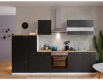 Respekta K&uuml;chenzeile KB300WSC 300 cm Schwarz-Wei&szlig;