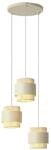 QAZQA Moderne H&auml;ngelampe Beige mit Seil 3-Lichter Kora