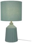 Relaxdays Tischlampe Keramik Leinen Eisen Rutschfest 42 cm x 23 cm 1 kg