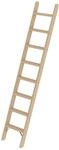 PROREGAL Stufen-Anlegeleiter Holz Ohne Traverse 8 Stufen