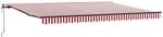 vidaXL Einziehbare Markise Rot und Wei&szlig; 450 x 300 cm 3330919