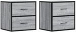 vidaXL Wand-Nachttische 2 Stk, Grau Sonoma 40x31x39,5 cm 848731