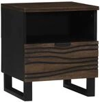 vidaXL Nachttisch Walnuss 40 x 33 x 46 cm Massives Mangoholz 4018014