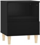 vidaXL Nachttisch Schwarz 40x35x50 cm