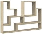 vidaXL Wandregal Sonoma-Eiche 96x12x64 cm Holzwerkstoff 840802