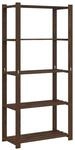 vidaXL Lagerregal mit 5 B&ouml;den Braun 80x38x170 cm Massivholz Kiefer 373396