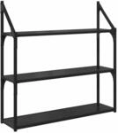vidaXL Wandregal Schwarz Eichen-Optik 80 x 21 x 78,5 cm Holzwerkstoff 882795