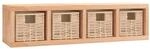 vidaXL Wandregal mit K&ouml;rben 62x18x16 cm Massivholz Nussbaum 350370