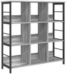 vidaXL B&uuml;cherregal Graues Sonoma 102 x 32 x 104,5 cm Holzwerkstoff 884009