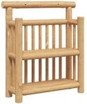 vidaXL Wandregal mit Regal Wandmontiert Natur 40 x 13 x 44 cm Bambus 4106586