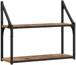 vidaXL Wandregal mit Regal Altholz 60 x 21 x 51 cm Holzwerkstoff 883513