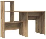 vidaXL Schreibtisch Artisan-Eiche 131,5 x 50 x 106,5 cm Holzwerkstoff 869305