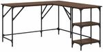 vidaXL Schreibtisch Braun Eichen-Optik 139x139x75 cm Holzwerkstoff 837591