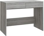 vidaXL Schreibtisch Grau Sonoma 101x50x76,5 cm Holzwerkstoff 812997