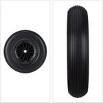 Relaxdays Schubkarrenrad Vollgummi Schwarz Pannensicher 39 cm x 8,5 cm 1,6 kg