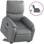 vidaXL Relaxsessel mit Aufstehhilfe Elektrisch Grau Kunstleder Modell 10