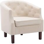 vidaXL Sessel Beige Stoff Modell 1