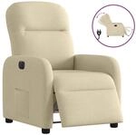 vidaXL Relaxsessel Elektrisch Creme Stoff 3302960
