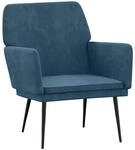 vidaXL Sessel Blau 62x79x79 cm Samt 351381