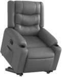 vidaXL Relaxsessel mit Aufstehhilfe Elektrisch Grau Kunstleder 3206562