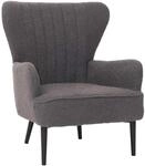 MCW Lounge-Sessel K37 Stoff Boucl&eacute; 600g/m&sup2; Dunkelgrau