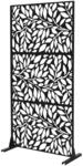 ML-Design Metall-Sichtschutz Firenze 90x180 cm Schwarz aus Stahl