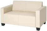 MCW 2er Sofa Moncalieri Kunstleder Creme