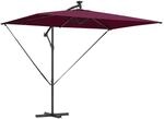 vidaXL Auskragender Bananenschirm Bordeauxrot 294 x 200 x 254 cm 42003397