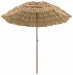 vidaXL Strandparasol Natur 255 x 255 x 255 cm Polyester und Stahl 42006677