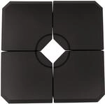Outsunny Gewichte f&uuml;r Sonnenschirmst&auml;nder HDPE Schwarz L100 x B100 x H9,5 cm