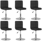 vidaXL Esszimmerst&uuml;hle 6 Stk Drehbar Schwarz Stoff 3087464