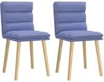 vidaXL Esszimmerst&uuml;hle 2 Stk Jeansblau Stoff 4101303