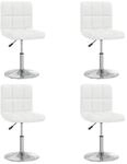 vidaXL Esszimmerst&uuml;hle 4 Stk Wei&szlig; Kunstleder 334189
