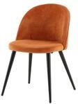 ebuy24 Velvet Esszimmerstuhl Velour Orange Schwarz