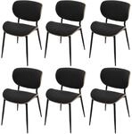 MCW Esszimmerstuhl O45 6er-Set Natur Dunkelgrau