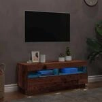 vidaXL TV-Schrank mit LED-Leuchten Altholz-Optik 100x35x40 cm 856355