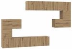 vidaXL TV-Einheiten Wandmontiert 4-Tlg Artisan-Eiche Holzwerkstoff 3393494