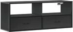 vidaXL TV-Schrank Schwarz 100x31x39,5 cm Holzwerkstoff und Metall 848929